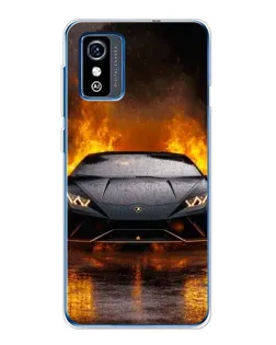 Чехол для ZTE Blade L9 с картинкой «Lamborghini в огне»