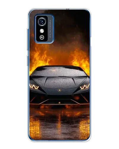 Чехол для ZTE Blade L9 с картинкой «Lamborghini в огне»