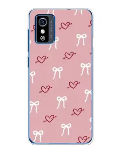 Чохол для ZTE Blade L9 з картинкою «Серця та банти»