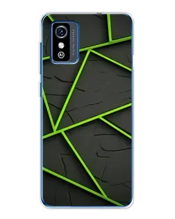 Чохол для ZTE Blade L9 з картинкою «Зелені геометричні лінії»