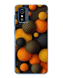 Чохол для ZTE Blade L9 з картинкою «Об'ємні помаранчеві сфери»