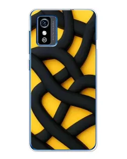 Чохол для ZTE Blade L9 з картинкою «Чорне жовте переплетення»