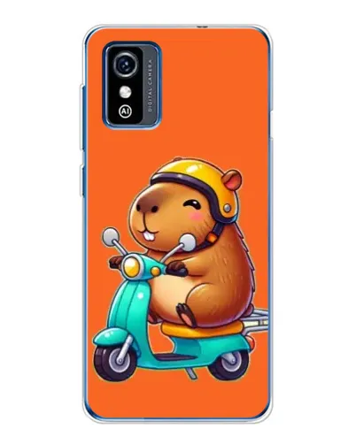 Чехол для ZTE Blade L9 с картинкой «Капибара на скутере»