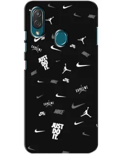 Чехол для ZTE Blade V10 Vita с картинкой «Nike Black Pattern»