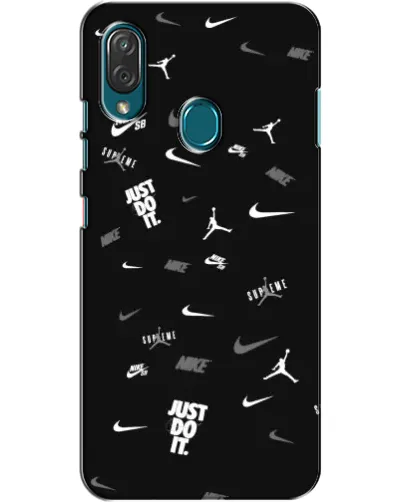 Чехол для ZTE Blade V10 Vita с картинкой «Nike Black Pattern»