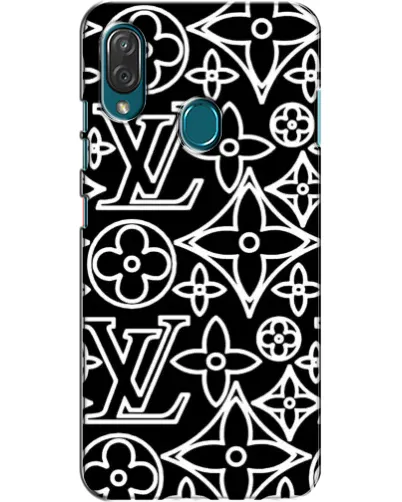 Чехол для ZTE Blade V10 Vita с картинкой «Черно-белый узор LV»