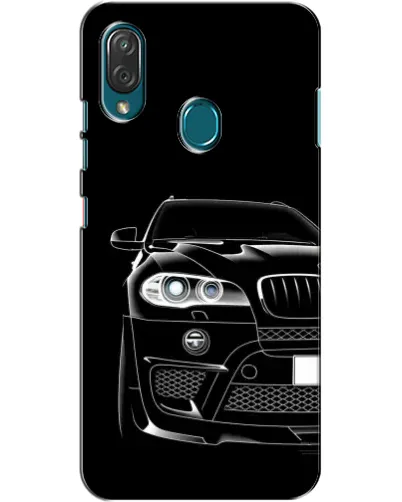 Чехол для ZTE Blade V10 Vita с картинкой «Темный силуэт BMW»