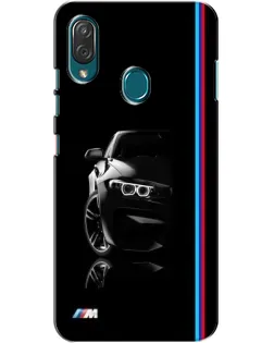 Чехол для ZTE Blade V10 Vita с картинкой «Силуэт BMW в темноте»
