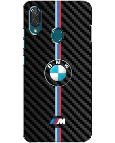 Чехол для ZTE Blade V10 Vita с картинкой «Эмблема BMW и карбон»