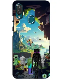 Чехол для ZTE Blade V10 Vita с картинкой «Эндермен в лесу»