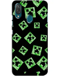 Чехол для ZTE Blade V10 Vita с картинкой «Паттерн с криперами»