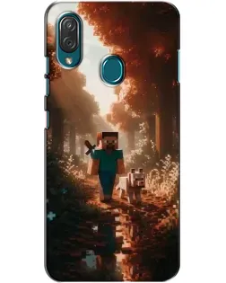 Чехол для ZTE Blade V10 Vita с картинкой «Стив в лесу»