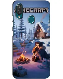 Чехол для ZTE Blade V10 Vita с картинкой «Зимний Minecraft»