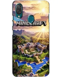 Чехол для ZTE Blade V10 Vita с картинкой «Minecraft панорама»