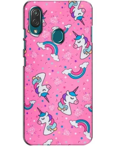 Чехол для ZTE Blade V10 Vita с картинкой «Unicorn паттерн розовый»
