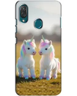 Чехол для ZTE Blade V10 Vita с картинкой «Пара единорогов»