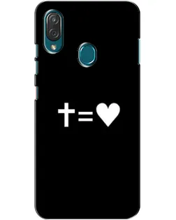 Чехол для ZTE Blade V10 Vita с картинкой «Крест и Сердце»