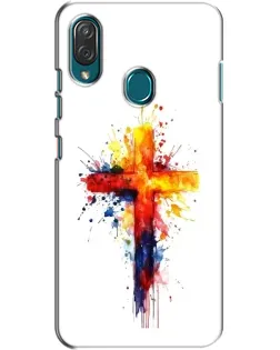 Чехол для ZTE Blade V10 Vita с картинкой «Акварельный крест»