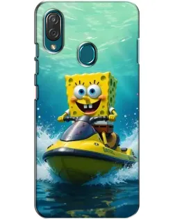 Чохол для ZTE Blade V10 Vita з картинкою «Спанч Боб на гідроциклі»