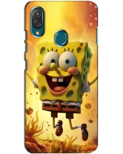 Чехол для ZTE Blade V10 Vita с картинкой «Губка Боб прыгает»