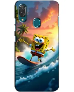 Чехол для ZTE Blade V10 Vita с картинкой «Губка Боб серфингист»