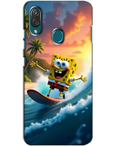 Чехол для ZTE Blade V10 Vita с картинкой «Губка Боб серфингист»