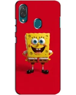 Чехол для ZTE Blade V10 Vita с картинкой «Спанч Боб на красном»
