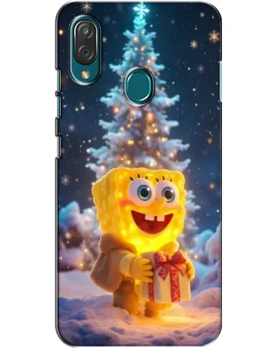 Чехол для ZTE Blade V10 Vita с картинкой «Рождественский Спанч Боб»