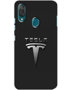 Чехол для ZTE Blade V10 Vita с картинкой «Стальной логотип Tesla»