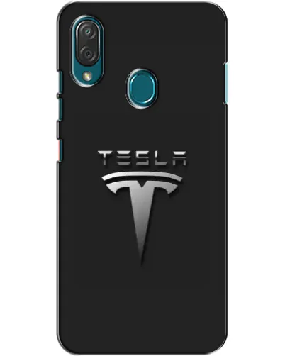 Чехол для ZTE Blade V10 Vita с картинкой «Стальной логотип Tesla»