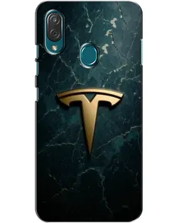 Чехол для ZTE Blade V10 Vita с картинкой «Мраморная Tesla Gold»