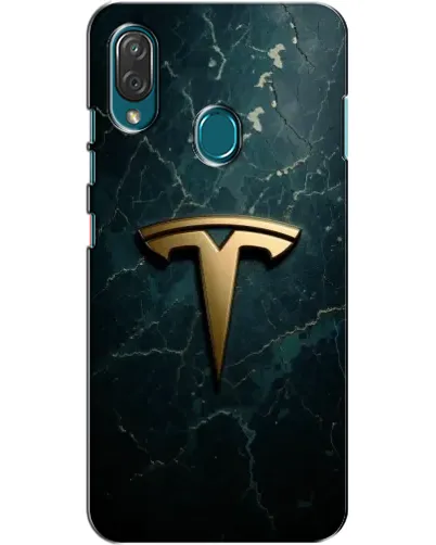 Чехол для ZTE Blade V10 Vita с картинкой «Мраморная Tesla Gold»