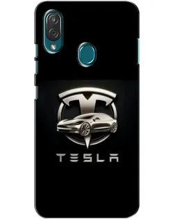 Чехол для ZTE Blade V10 Vita с картинкой «Tesla — серебристое авто»