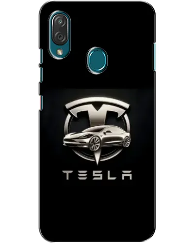 Чехол для ZTE Blade V10 Vita с картинкой «Tesla — серебристое авто»