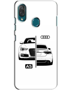 Чехол для ZTE Blade V10 Vita с картинкой «Audi — контрастный дизайн»