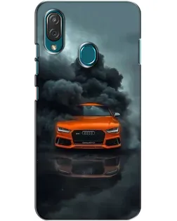 Чехол для ZTE Blade V10 Vita с картинкой «Audi в облаках дыма»