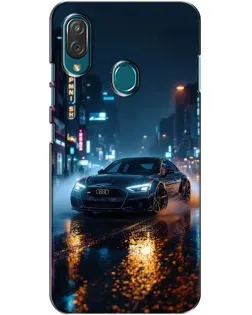 Чехол для ZTE Blade V10 Vita с картинкой «Ночной город и Audi»