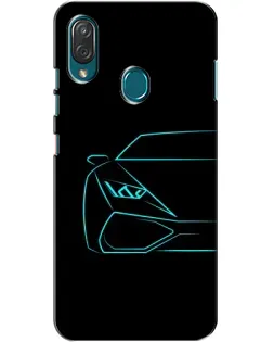 Чехол для ZTE Blade V10 Vita с картинкой «Голубой силуэт Lamborghini»
