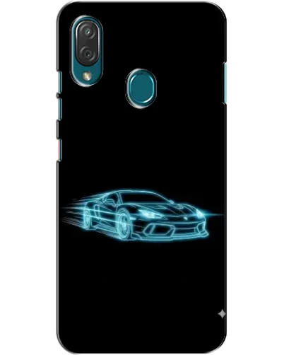 Чехол для ZTE Blade V10 Vita с картинкой «Неоновый контур Lamborghini»