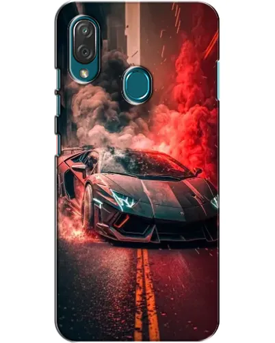 Чехол для ZTE Blade V10 Vita с картинкой «Lamborghini красный дым»