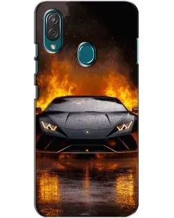 Чехол для ZTE Blade V10 Vita с картинкой «Lamborghini в огне»