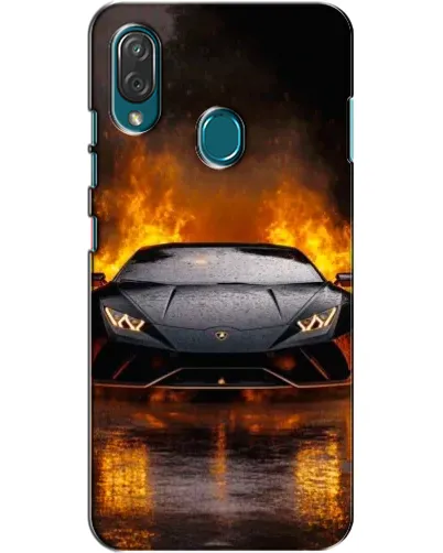 Чехол для ZTE Blade V10 Vita с картинкой «Lamborghini в огне»