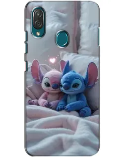 Чехол для ZTE Blade V10 Vita с картинкой «Плюшевые Стич Ангел»