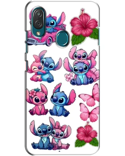 Чехол для ZTE Blade V10 Vita с картинкой «Стикеры Stitch и Angel»