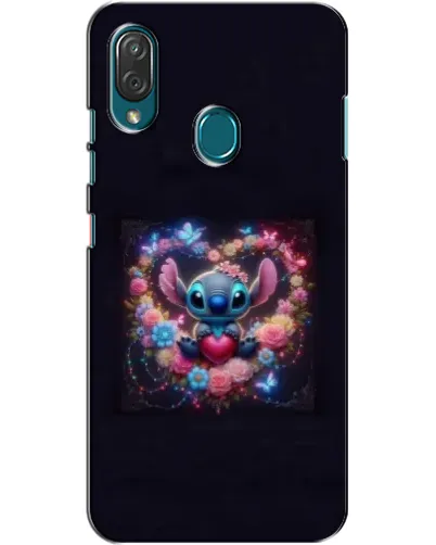 Чехол для ZTE Blade V10 Vita с картинкой «Stitch в цветах»