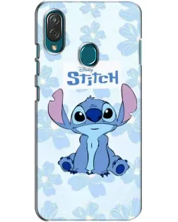Чехол для ZTE Blade V10 Vita с картинкой «Stitch среди цветов»