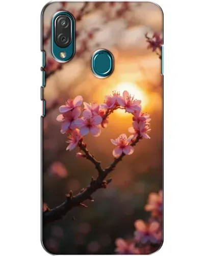 Чехол для ZTE Blade V10 Vita с картинкой «Розовый цвет сердце на фоне заката» Чехол для ZTE Blade V10 Vita с картинкой «Розовый цвет сердце на фоне заката»