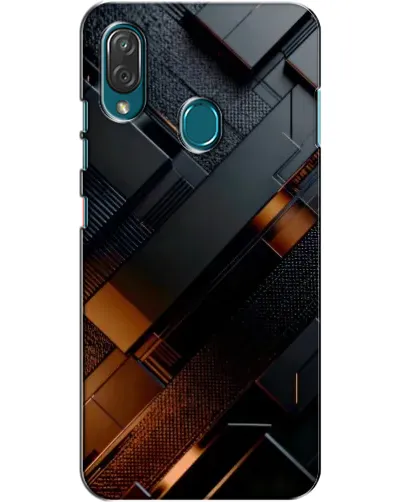 Чехол для ZTE Blade V10 Vita с картинкой «Черные геометрические блоки» Чехол для ZTE Blade V10 Vita с картинкой «Черные геометрические блоки»
