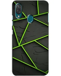 Чехол для ZTE Blade V10 Vita с картинкой «Зеленые геометрические линии»
