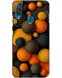 Чехол для ZTE Blade V10 Vita с картинкой «Объемные оранжевые сферы»